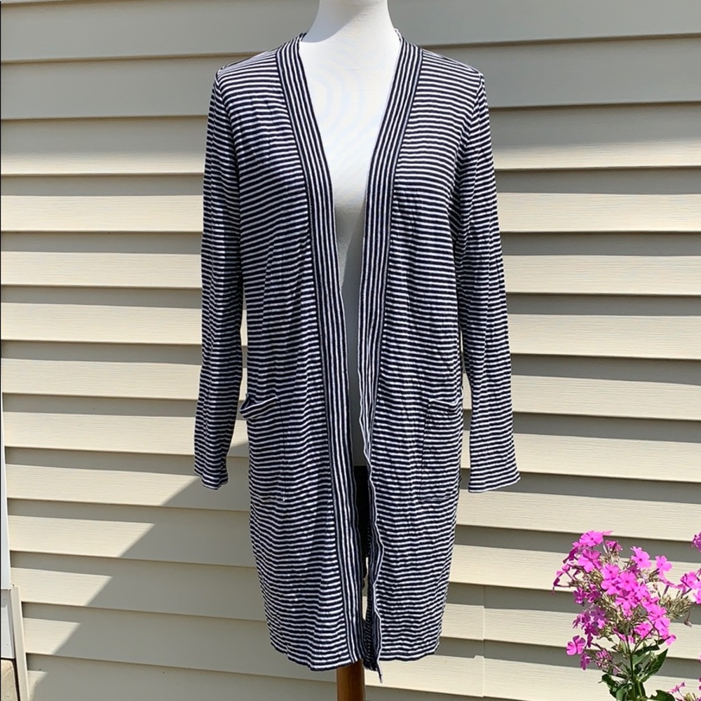 🌻(SOLD!) J Jill Long Striped Cardigan🌻